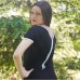 Embroidered tunic "Patent Apple Blossom on Black"